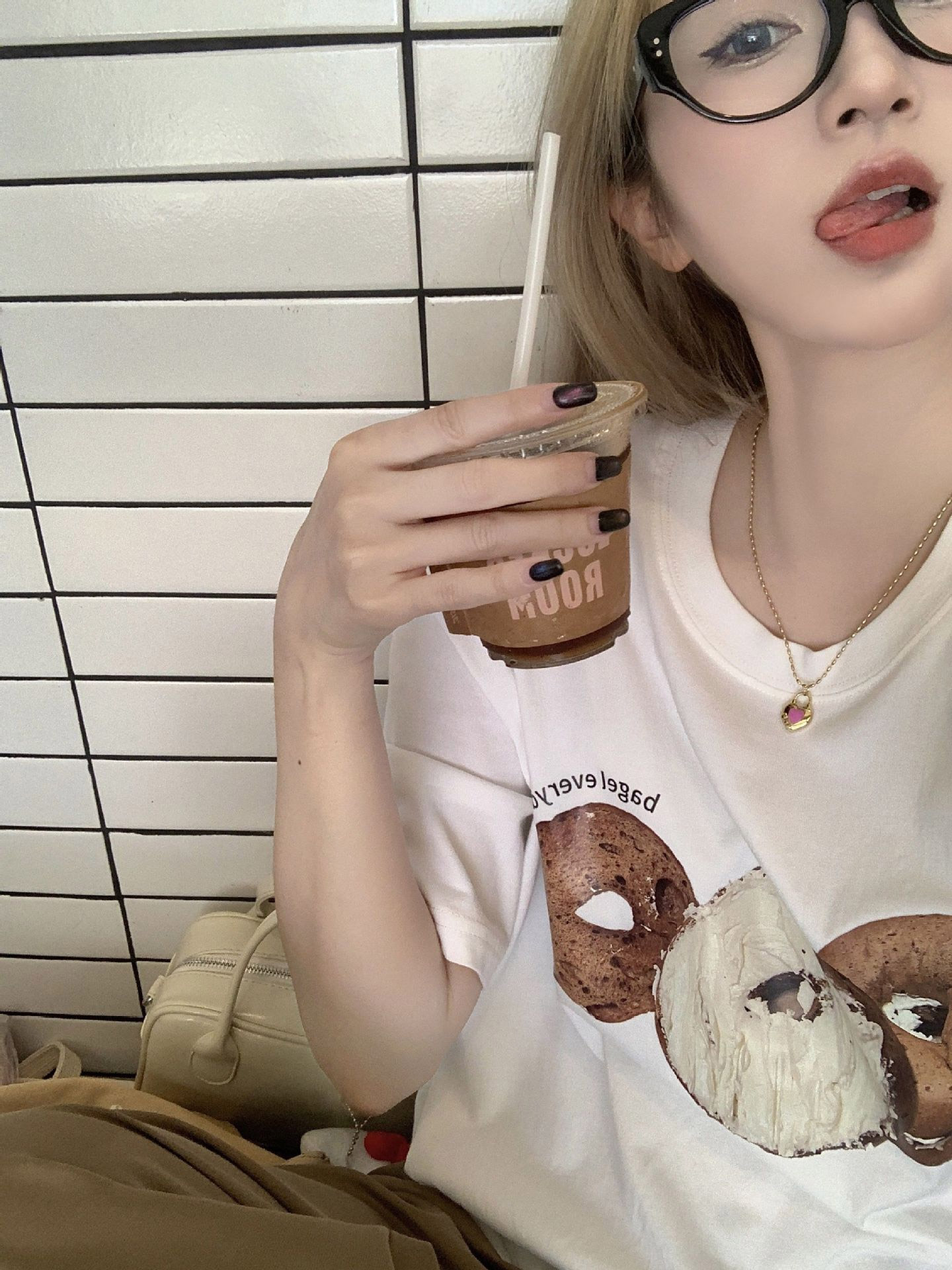 ベーグルプリント半袖Tシャツ | 詳細画像7