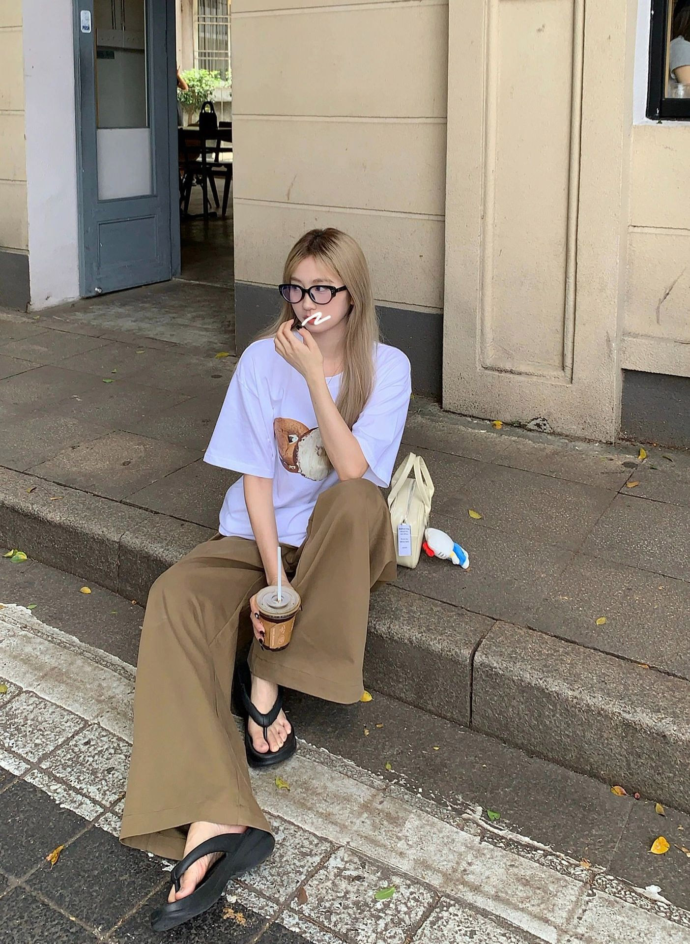 ベーグルプリント半袖Tシャツ | 詳細画像8