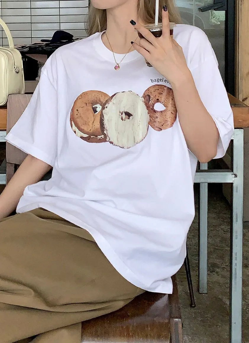 ベーグルプリント半袖Tシャツ | 詳細画像1