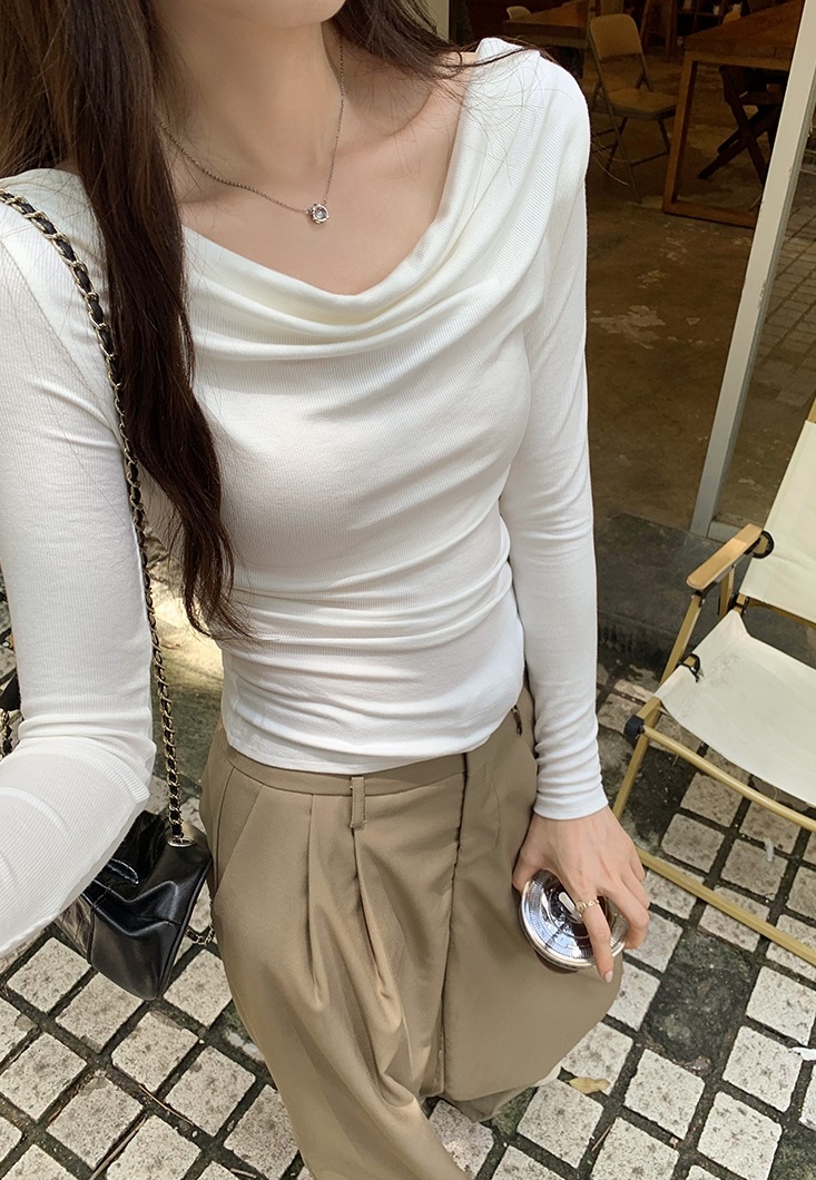 スリムドレープリブTシャツ | 詳細画像6