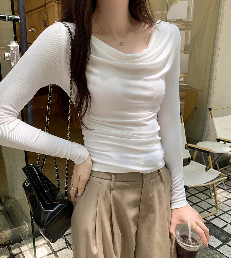スリムドレープリブTシャツ | 詳細画像7