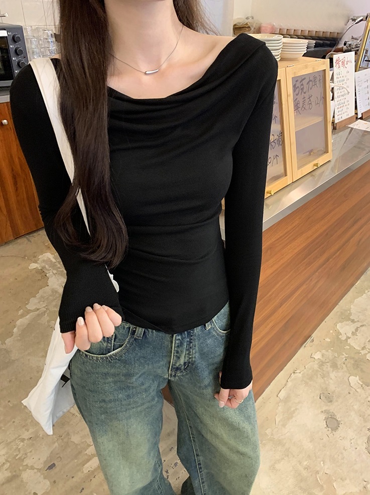 スリムドレープリブTシャツ | 詳細画像10