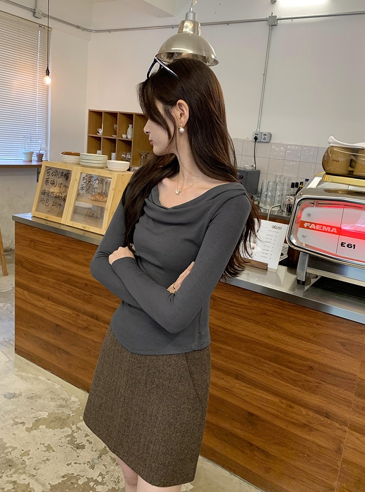 スリムドレープリブTシャツ | 詳細画像19
