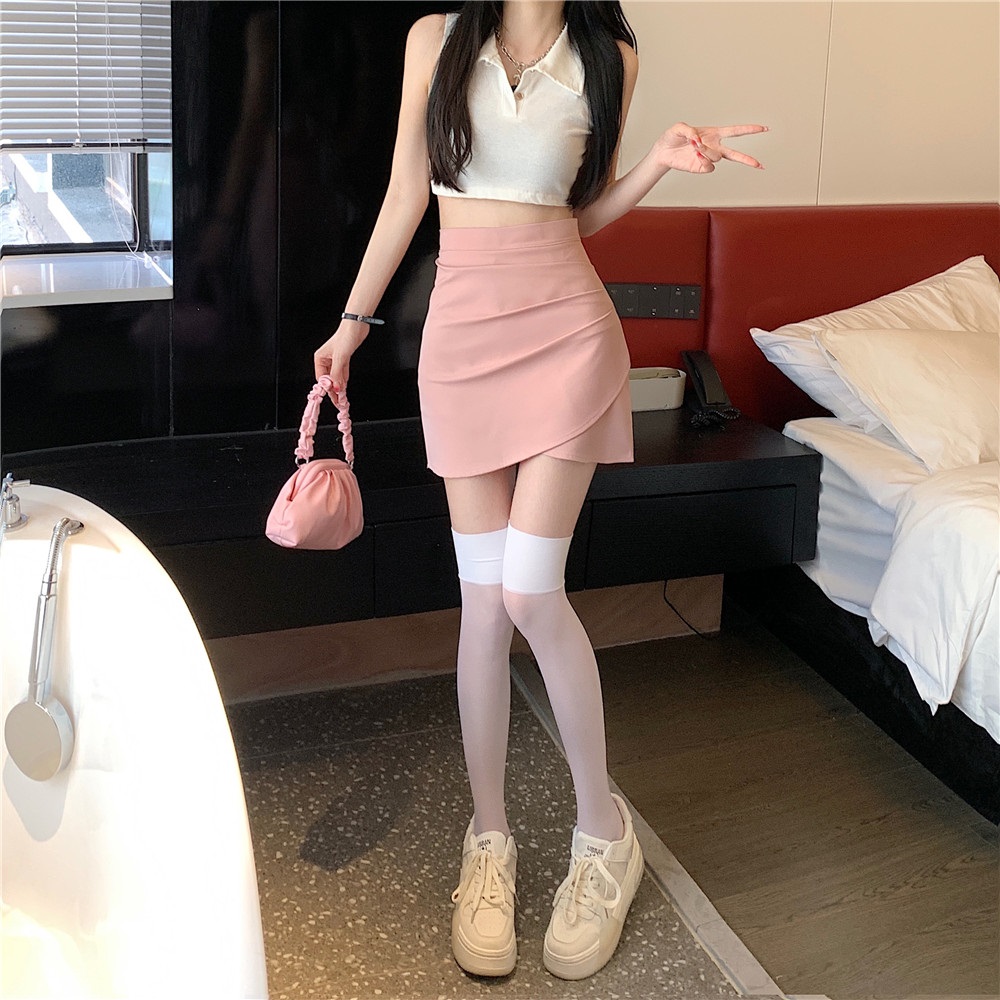 パンツ裏地ラップ調タックミニスカート | 詳細画像11