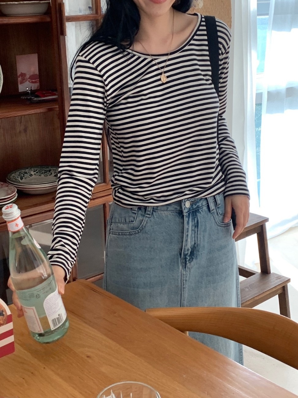 ラウンドネックボーダーTシャツ | 詳細画像13