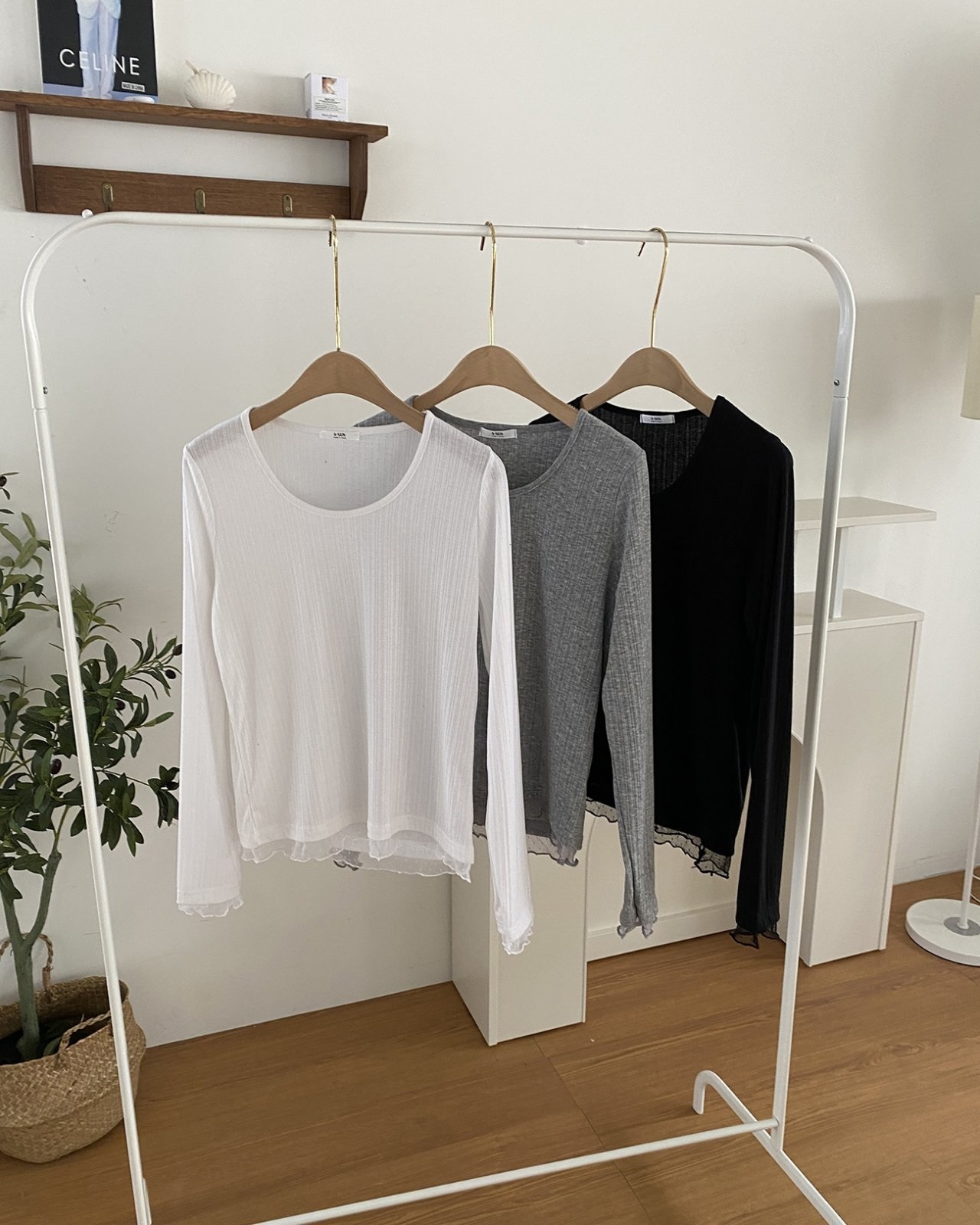メロウドットレースヘムリブTシャツ | 詳細画像19