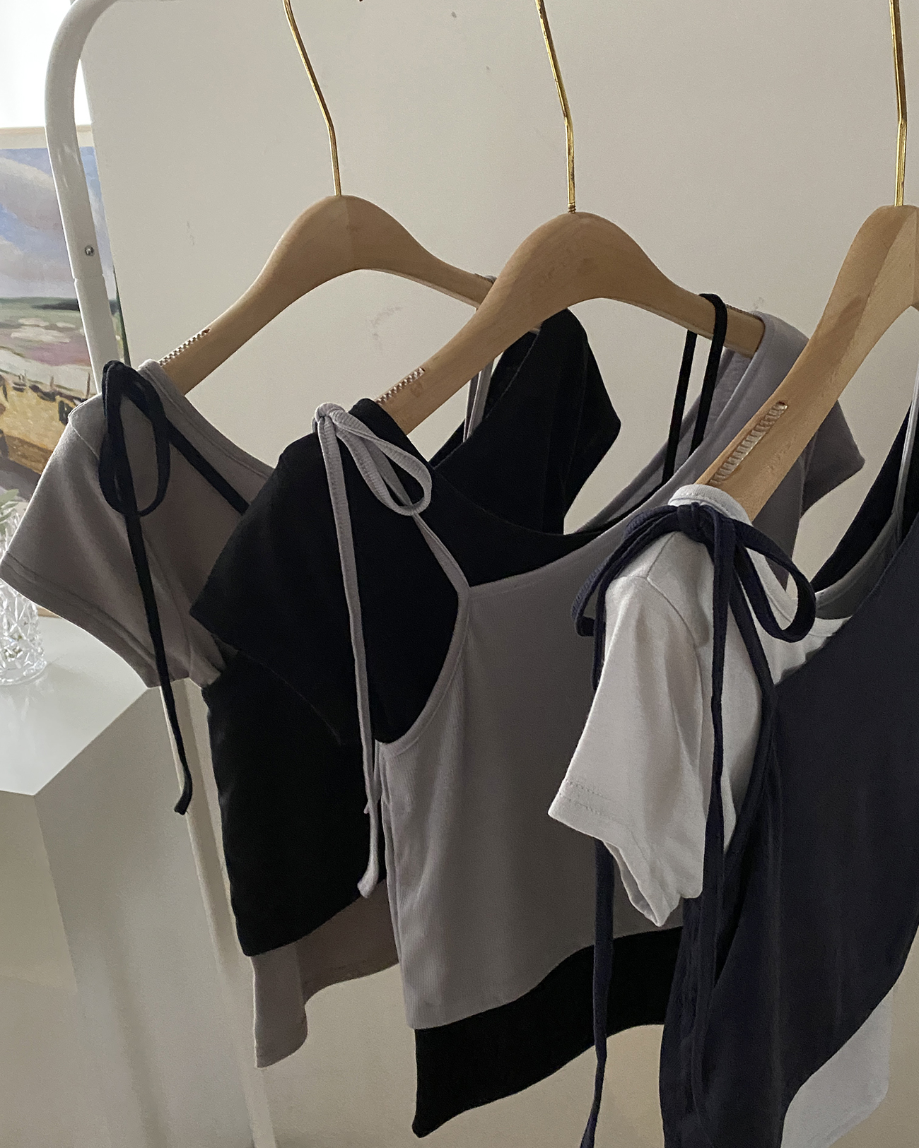 配色リボンアシメレイヤード半袖Tシャツ | 詳細画像14
