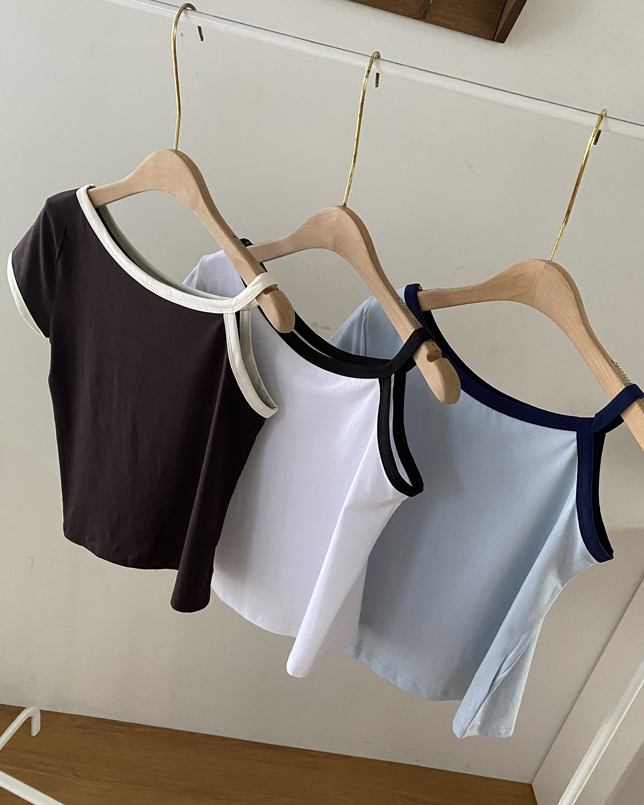 ワンショルダー配色半袖Tシャツ | 詳細画像21