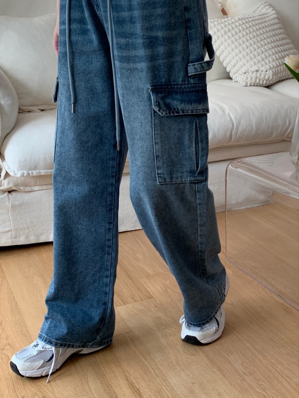 ドローストリングカーゴデニムパンツ | 詳細画像7