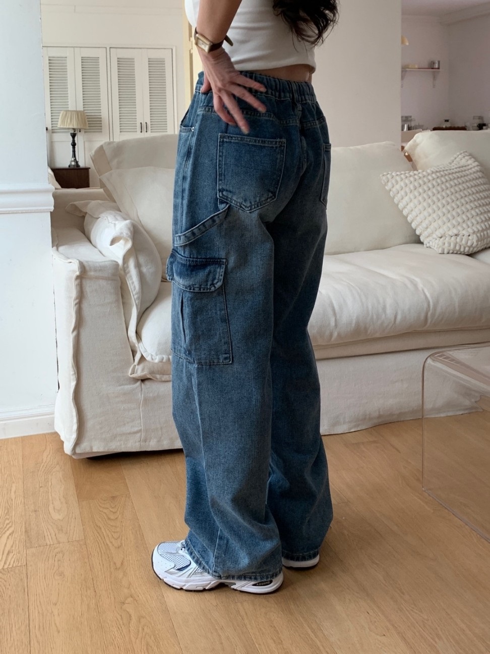 ドローストリングカーゴデニムパンツ | 詳細画像9