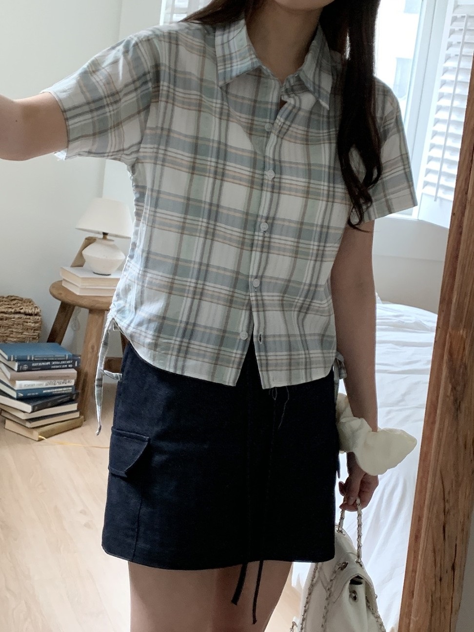 ドロスト半袖チェックシャツ | 詳細画像21