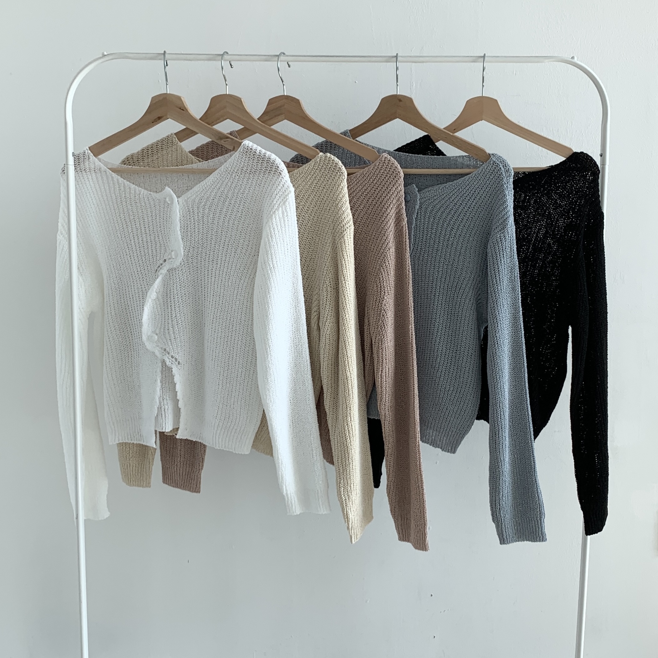 アンバランスボタンミドルゲージカーディガン | 詳細画像15