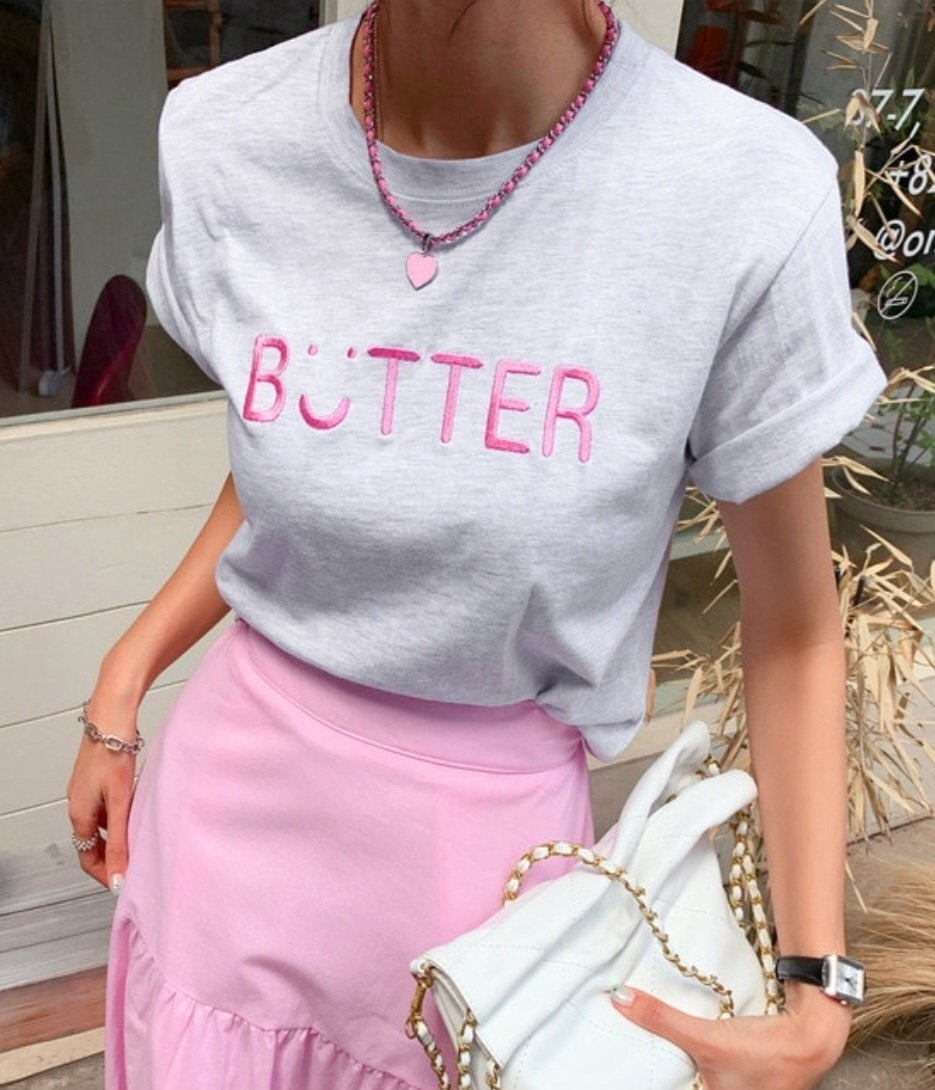 BUTTERスマイル刺繍クロップド半袖Tシャツ | 詳細画像2