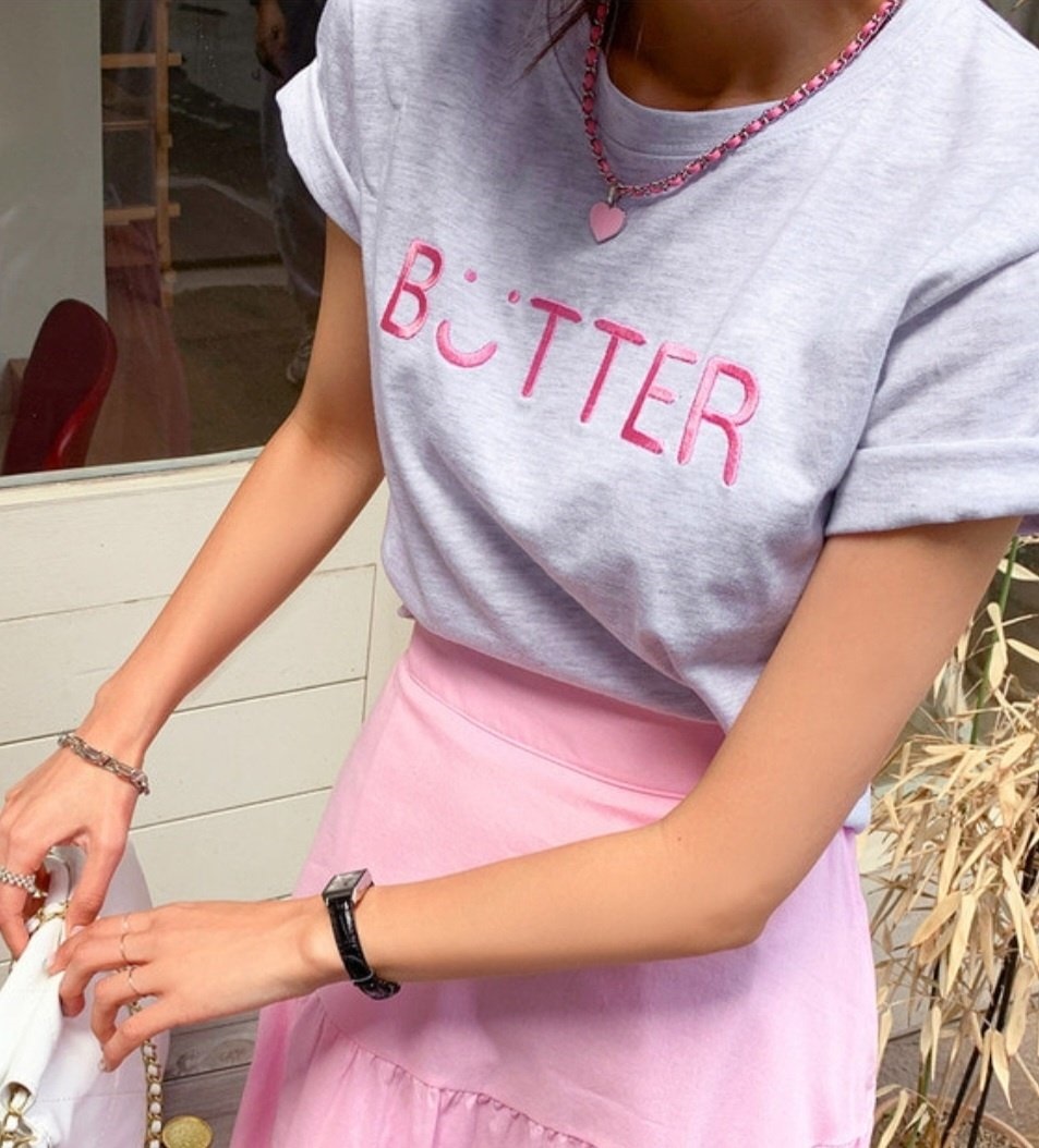 BUTTERスマイル刺繍クロップド半袖Tシャツ | 詳細画像5