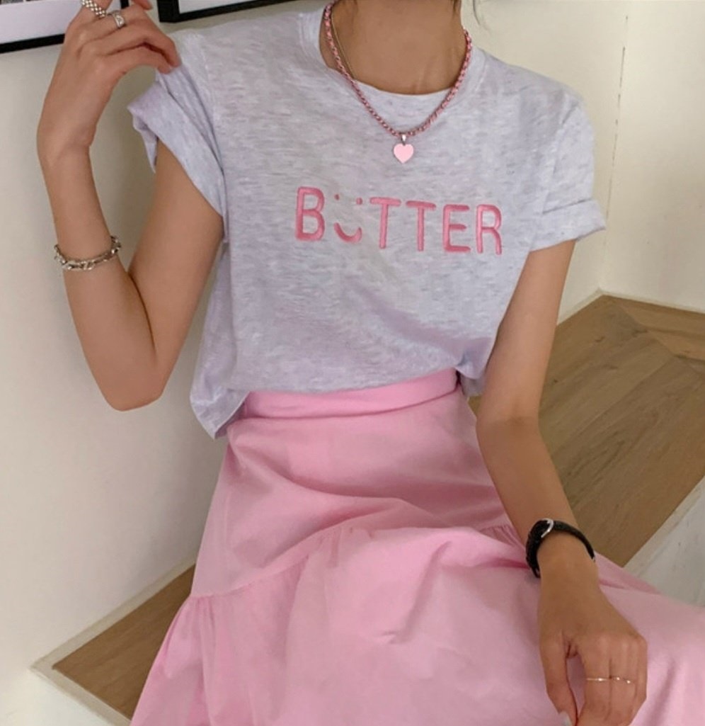 BUTTERスマイル刺繍クロップド半袖Tシャツ | 詳細画像6