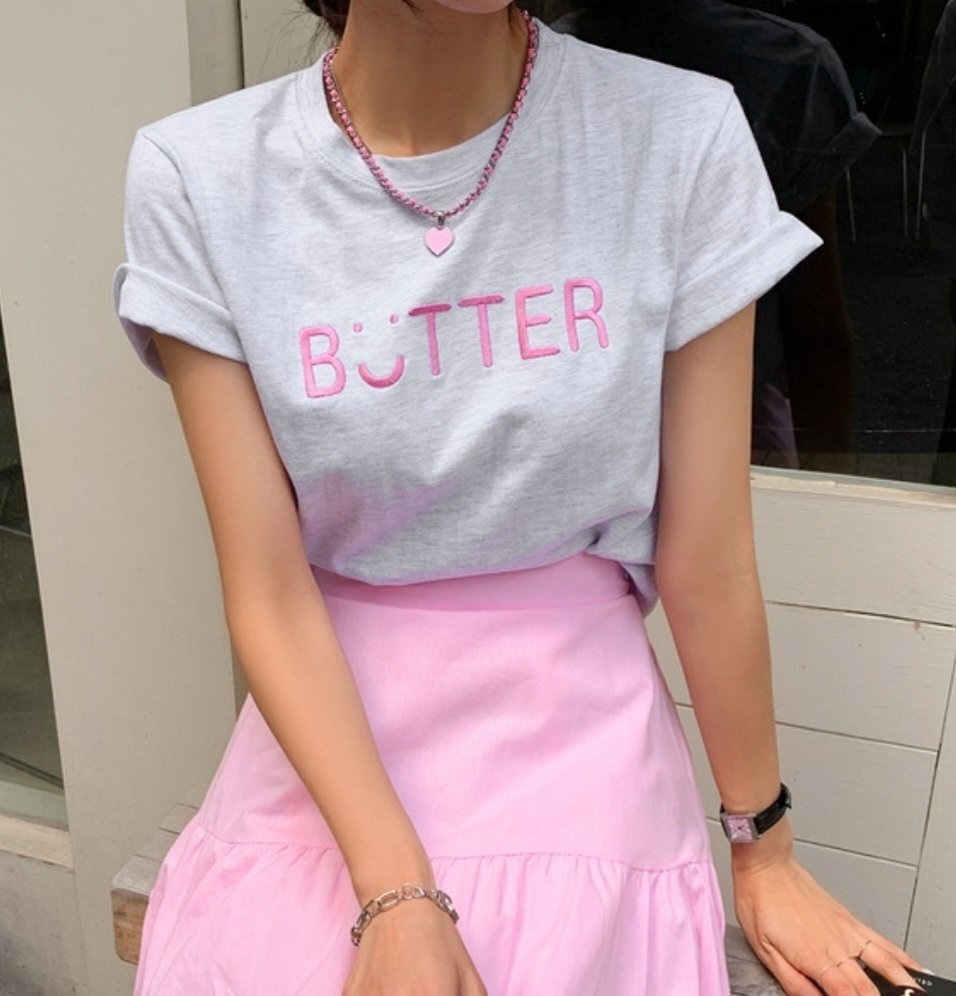 BUTTERスマイル刺繍クロップド半袖Tシャツ | 詳細画像7