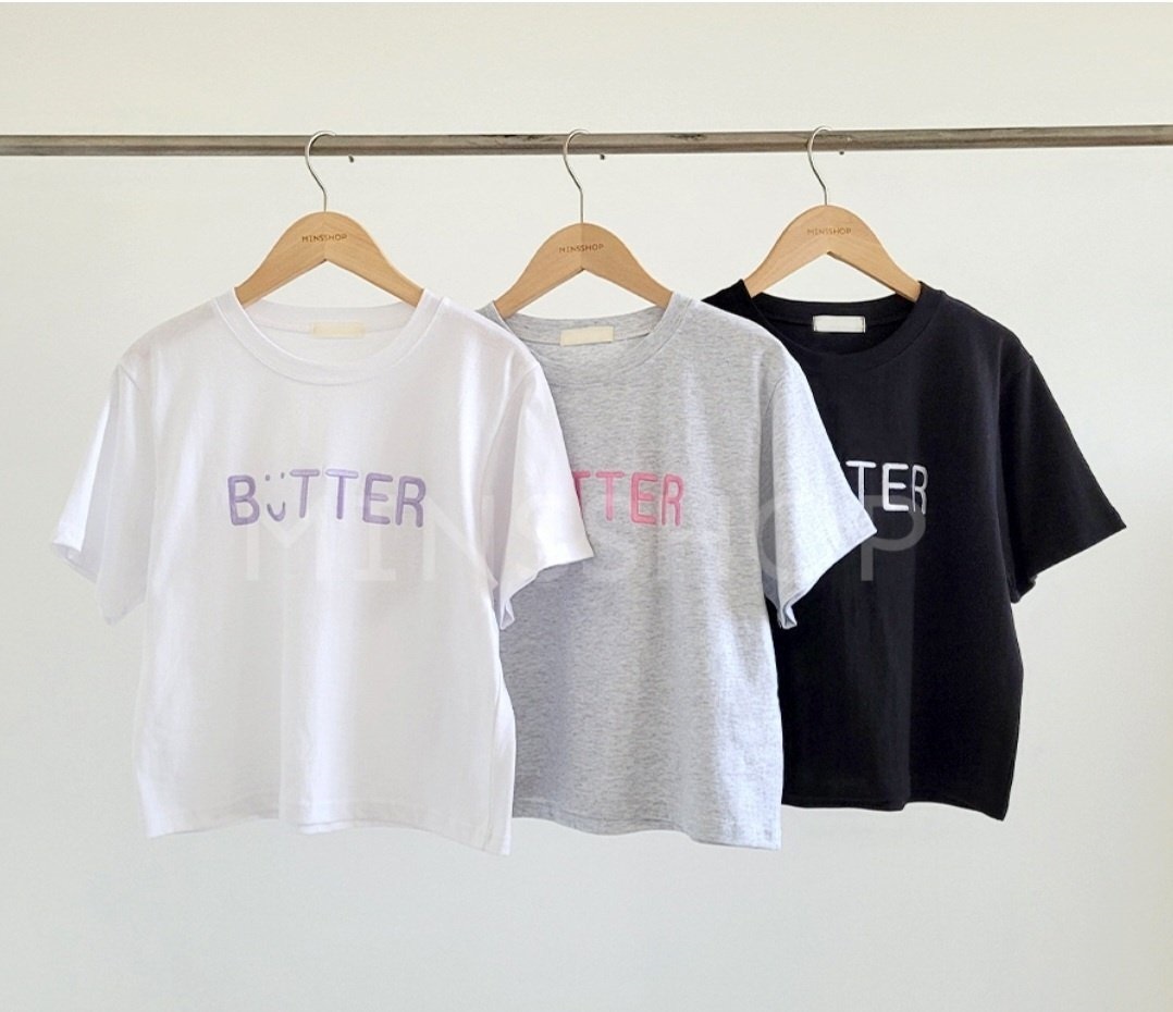 BUTTERスマイル刺繍クロップド半袖Tシャツ | 詳細画像14