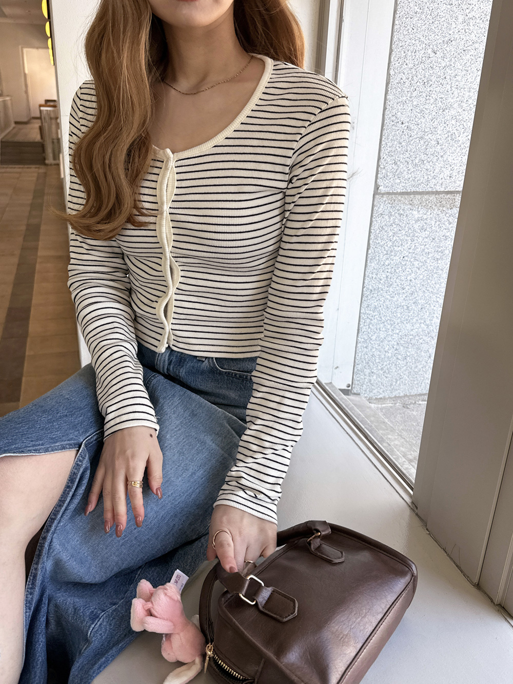 ボーダーリブカーディガン | 詳細画像7