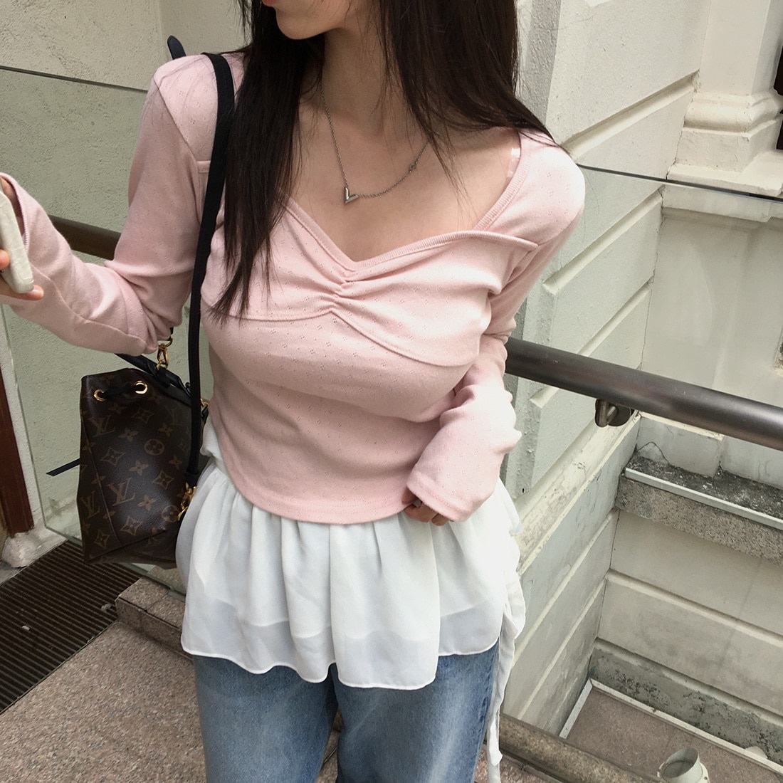 シフォンフレアレイヤードミニスカート | 詳細画像6
