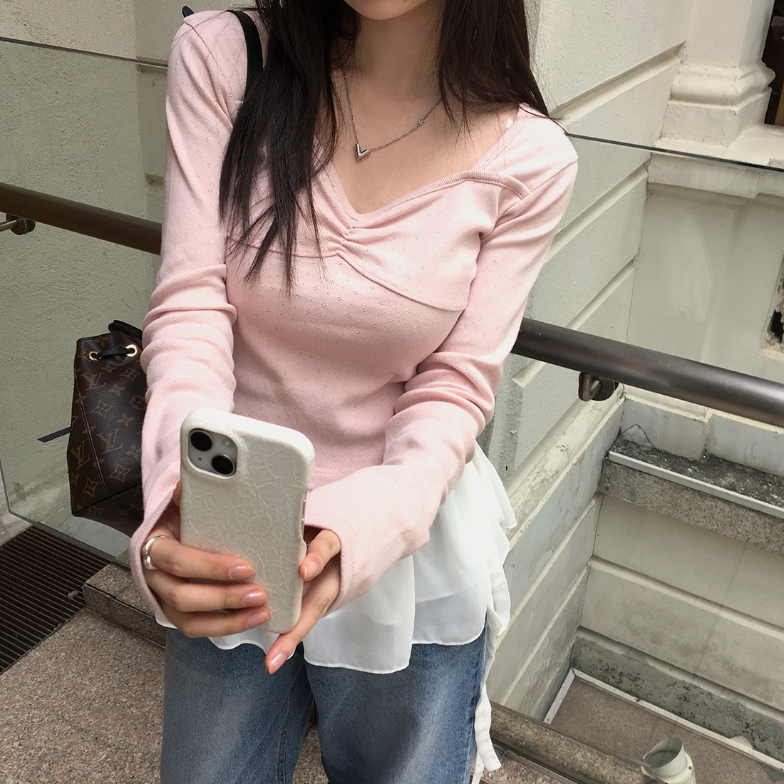 シフォンフレアレイヤードミニスカート | 詳細画像8