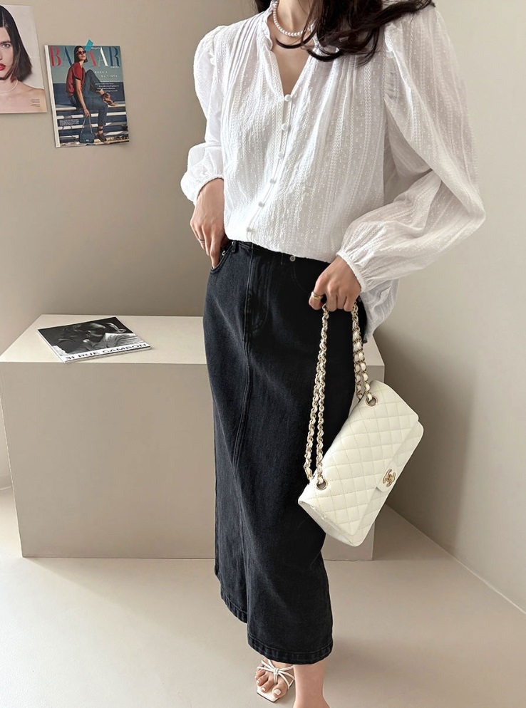 くるみボタンフリルネックピンタックレースブラウス | 詳細画像23