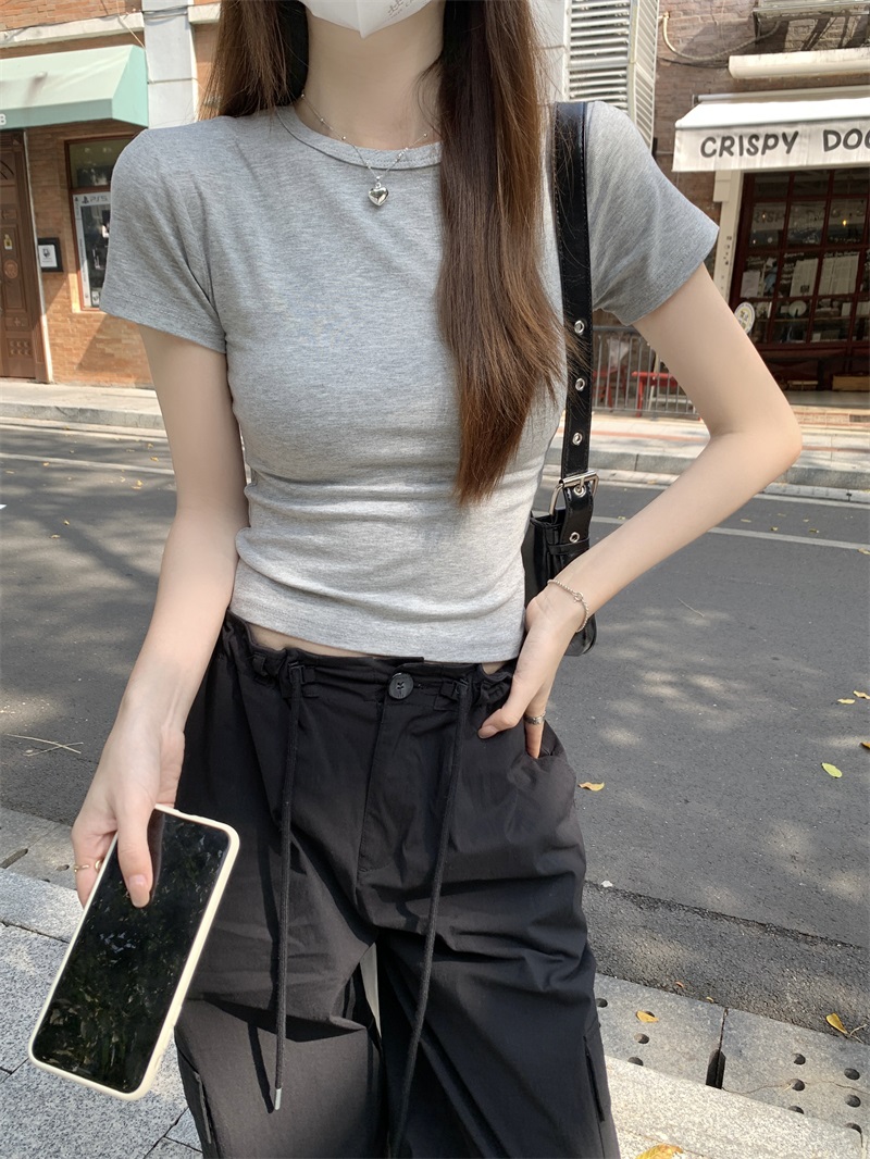 スリムラウンドネック半袖Tシャツ | 詳細画像3