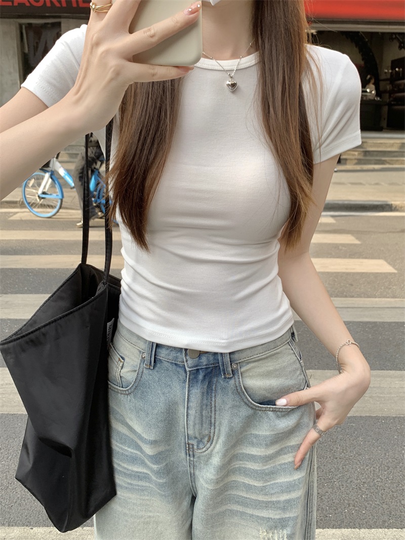 スリムラウンドネック半袖Tシャツ | 詳細画像9