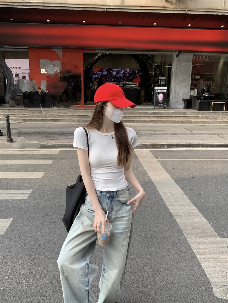 スリムラウンドネック半袖Tシャツ | 詳細画像15