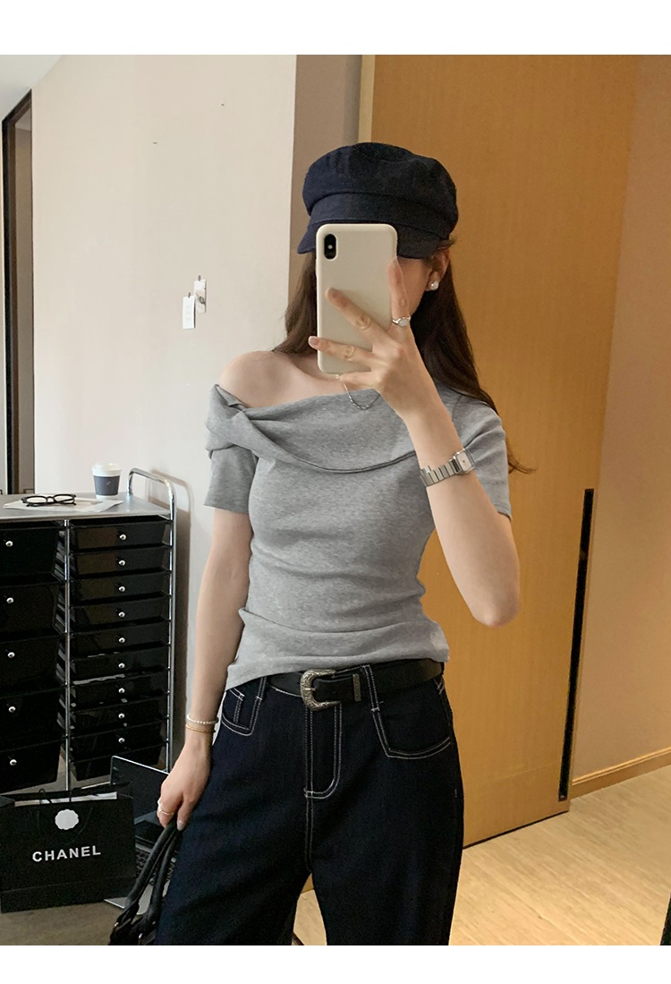 アシメツイストワンショル半袖Tシャツ | 詳細画像6
