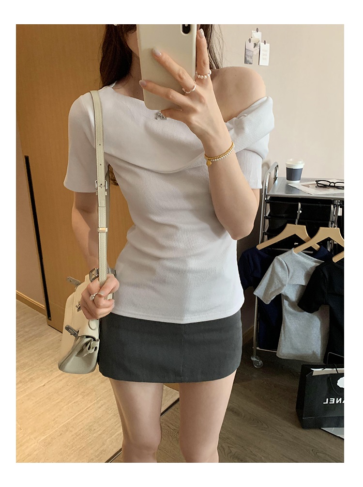 アシメツイストワンショル半袖Tシャツ | 詳細画像16