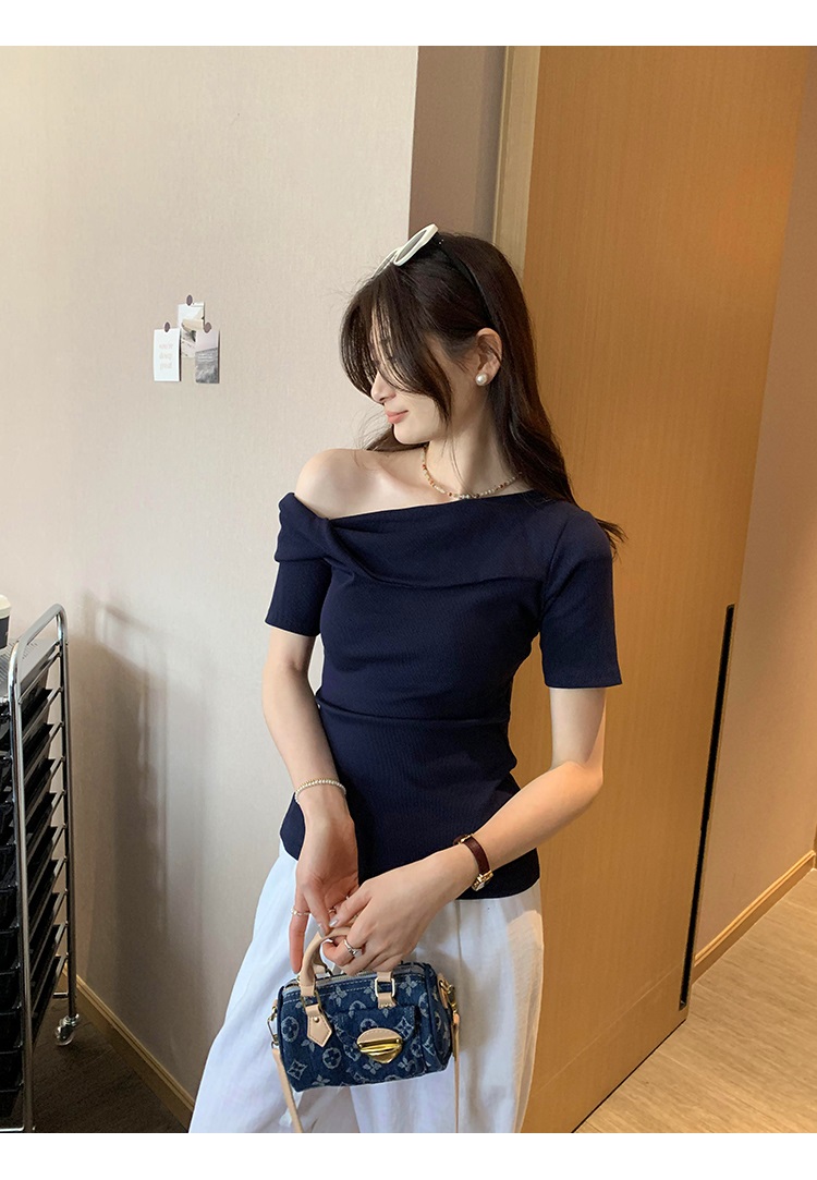 アシメツイストワンショル半袖Tシャツ | 詳細画像20