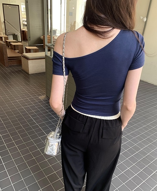 カップワンショルスリム半袖Tシャツ | 詳細画像13