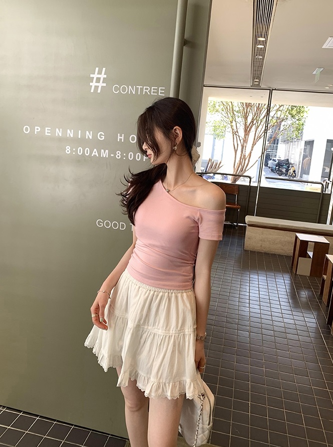 カップワンショルスリム半袖Tシャツ | 詳細画像14