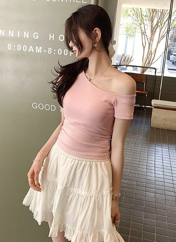 カップワンショルスリム半袖Tシャツ | 詳細画像1