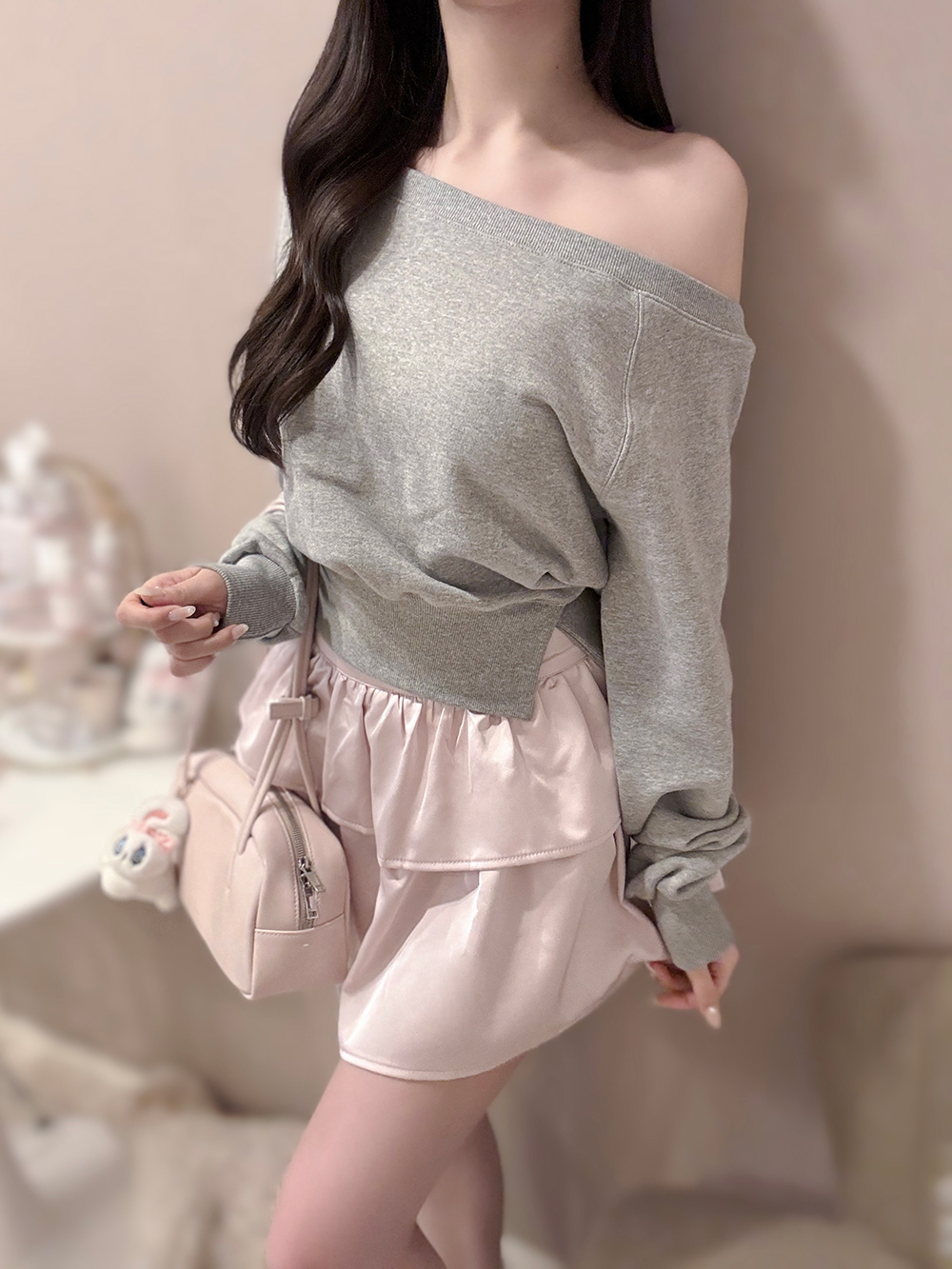 チャームスリットオフショルスウェット | 詳細画像6