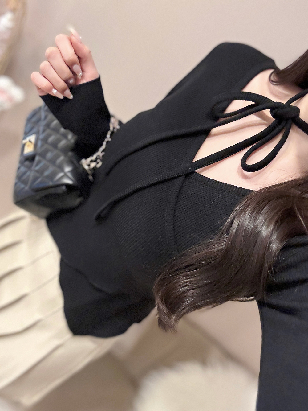 ストラップ付カシュクールTシャツ | 詳細画像5