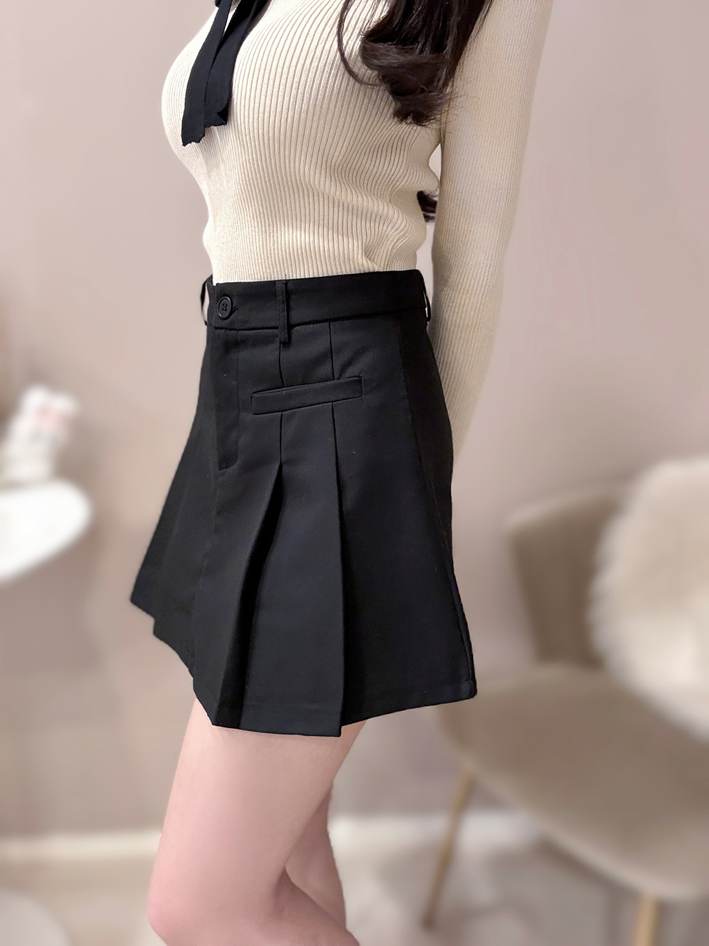 パンツ裏地プリーツミニスカート | 詳細画像3