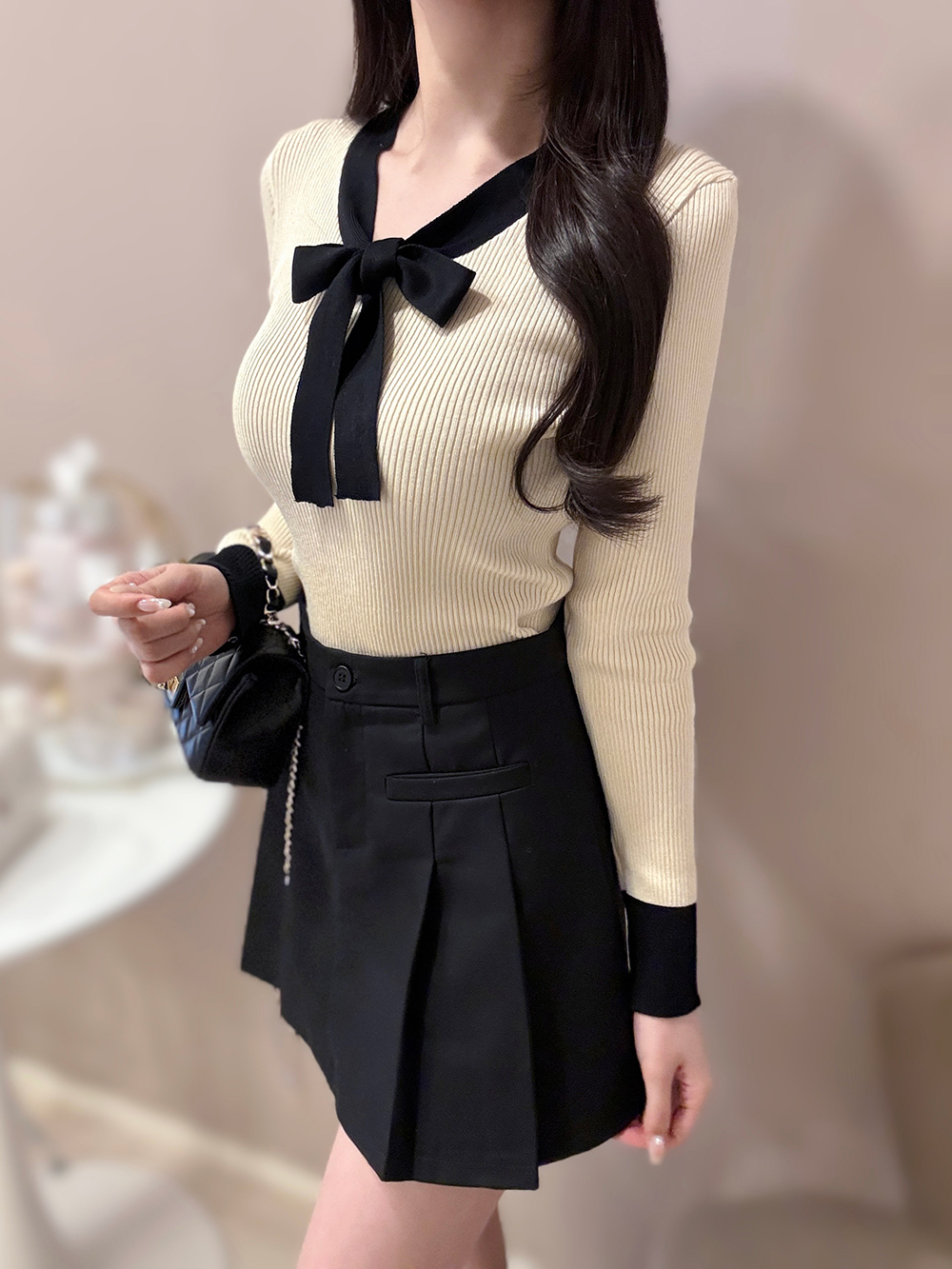 パンツ裏地プリーツミニスカート | 詳細画像5