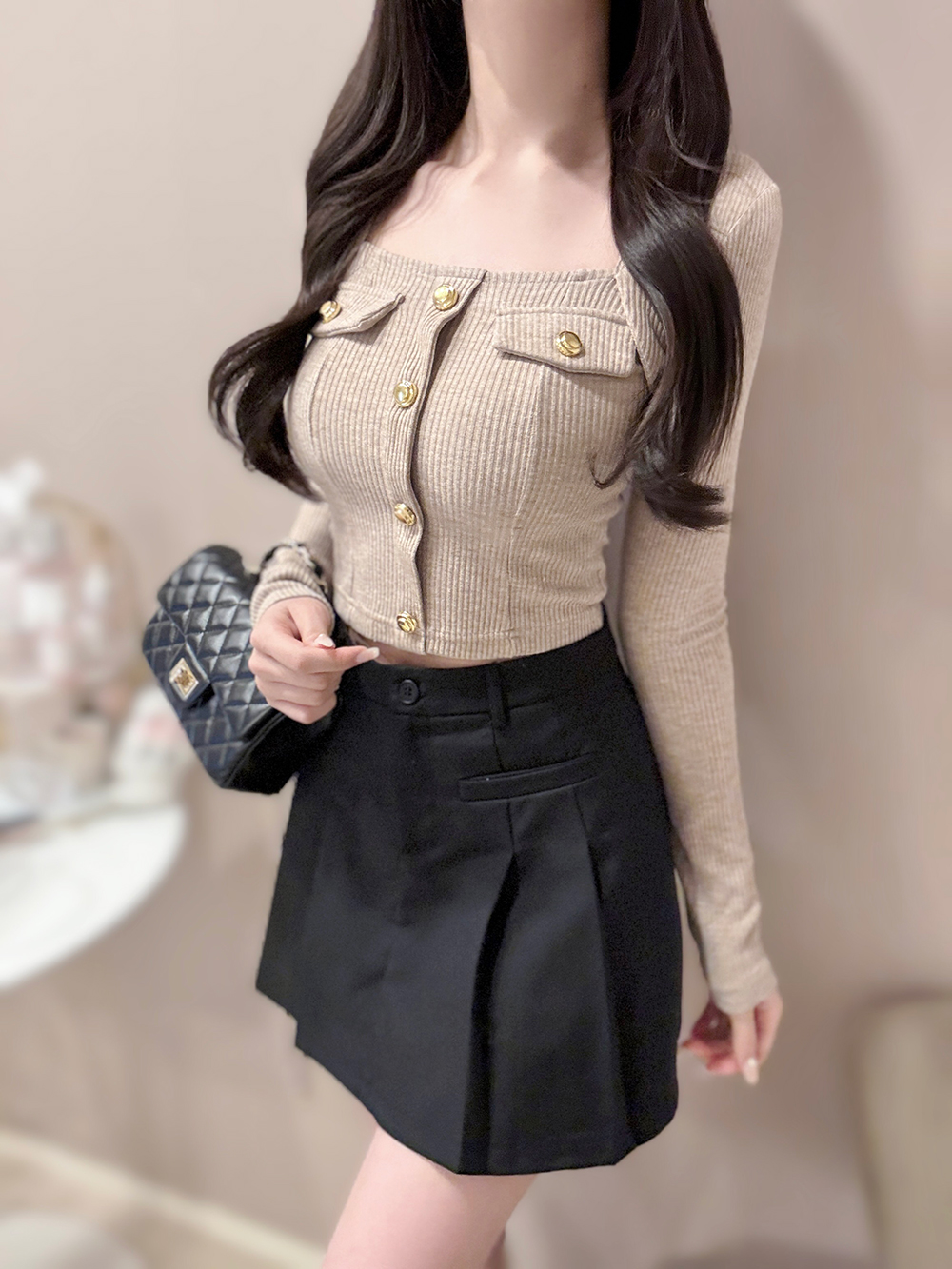 パンツ裏地プリーツミニスカート | 詳細画像7