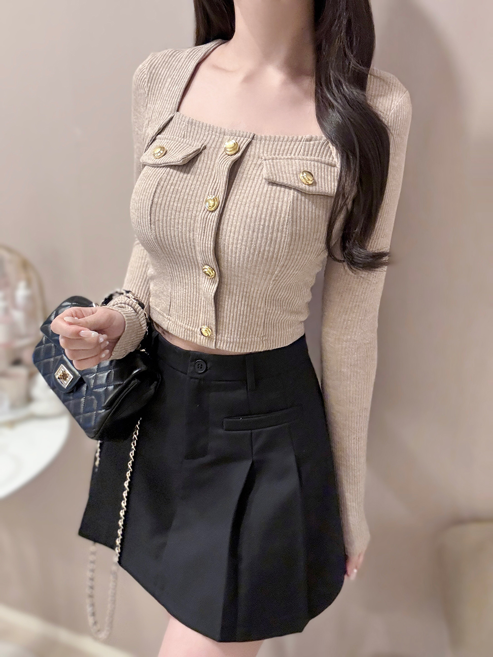 パンツ裏地プリーツミニスカート | 詳細画像11