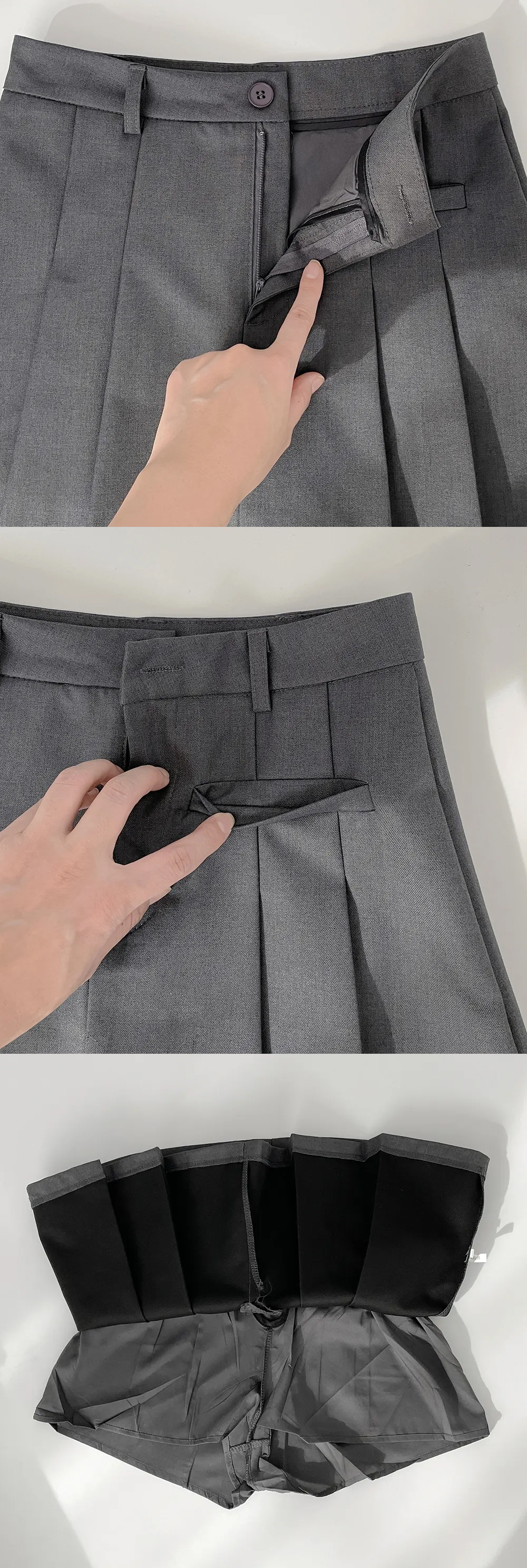 パンツ裏地プリーツミニスカート | 詳細画像14