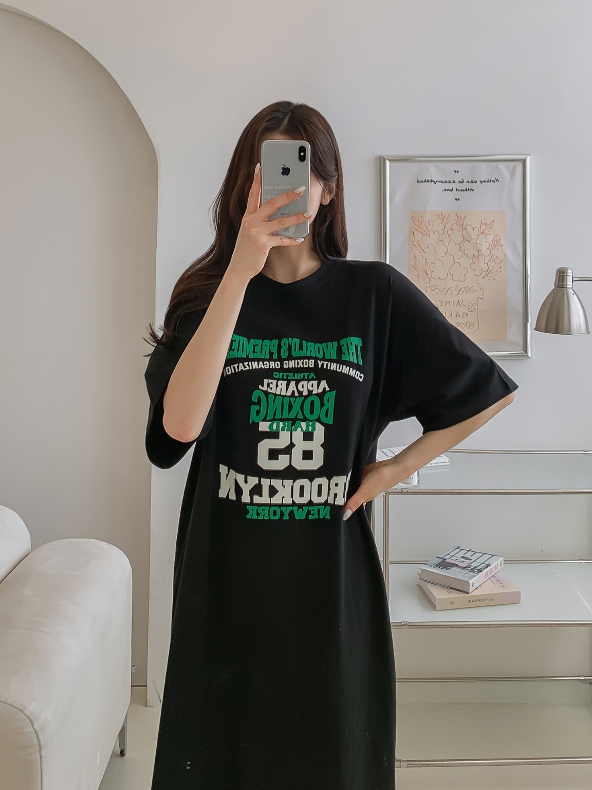 85プリントスリット半袖Tシャツワンピース | 詳細画像19