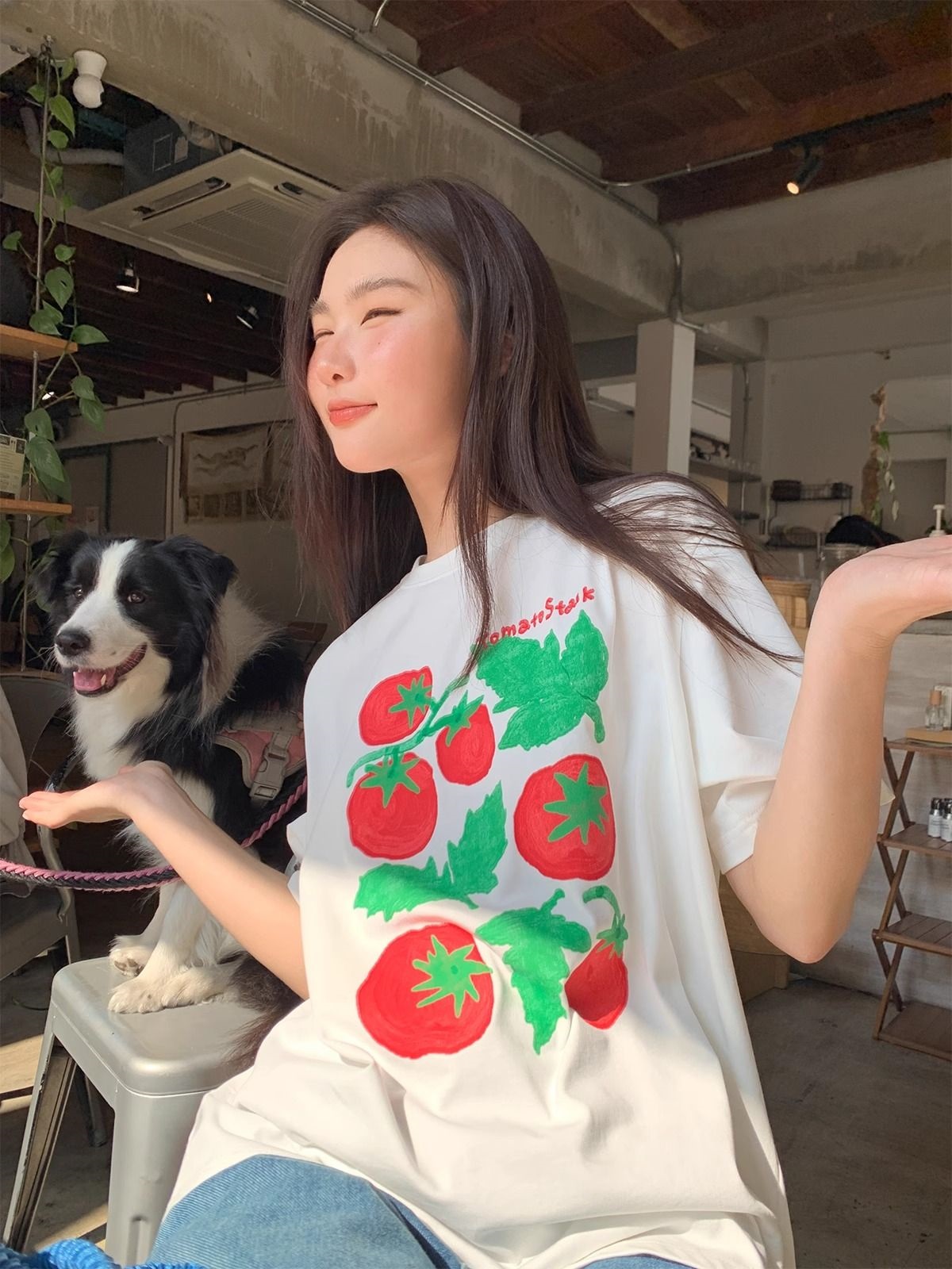 トマトプリントボクシー半袖Tシャツ | 詳細画像5