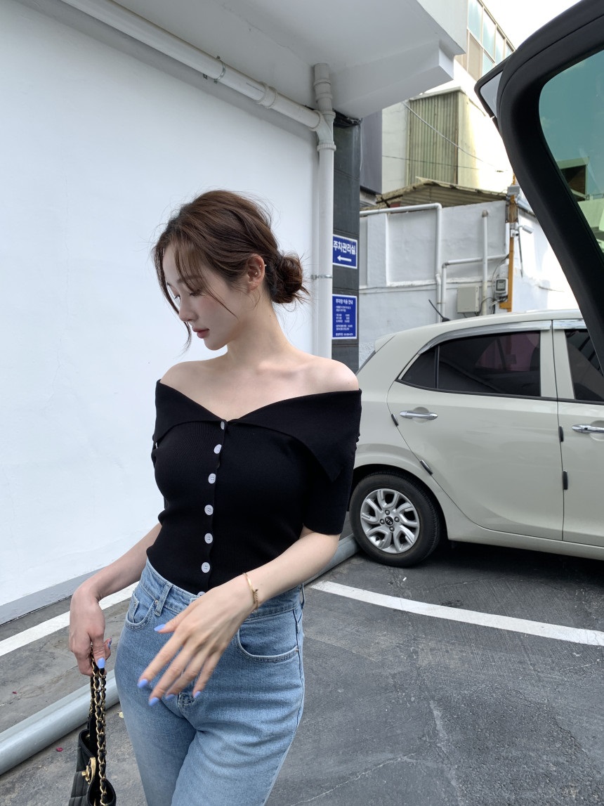 2WAYビッグカラー半袖ニットカーディガン | 詳細画像18
