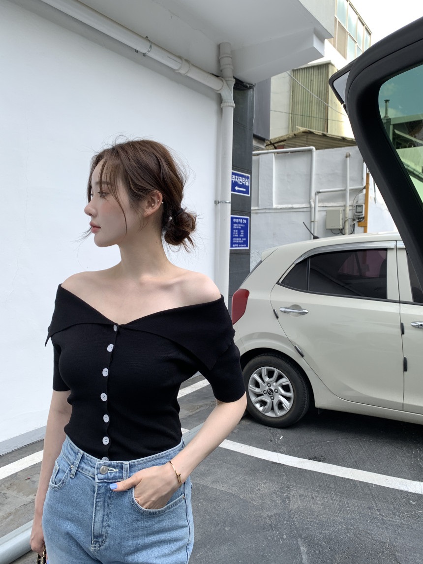 2WAYビッグカラー半袖ニットカーディガン | 詳細画像19