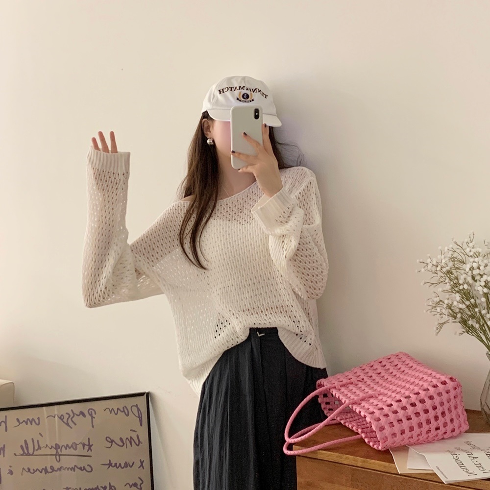 2WAYパンチングシアークロップドニット | 詳細画像2