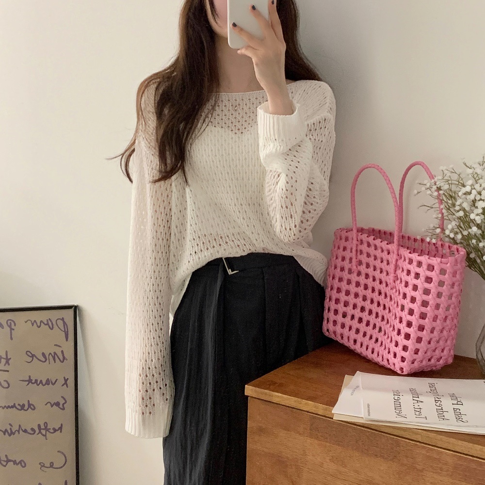 2WAYパンチングシアークロップドニット | 詳細画像4