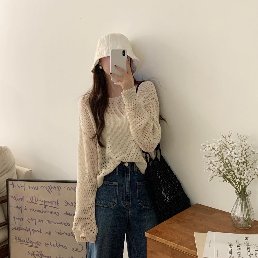 2WAYパンチングシアークロップドニット | 詳細画像8