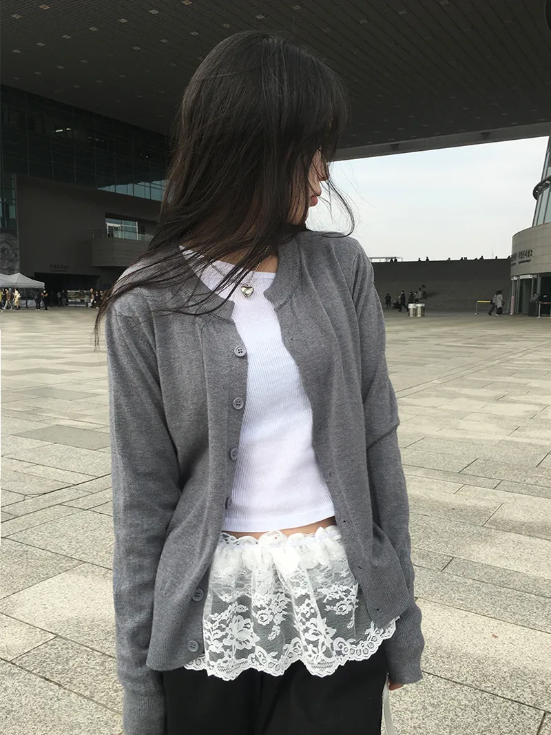 キーネックベーシックニットカーディガン | anyonemore | 詳細画像1