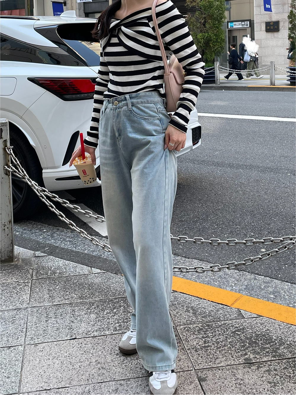 オフショルツイストボーダー長袖Tシャツ | 詳細画像11